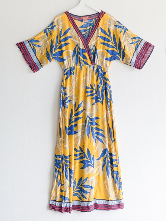 Flying Tomato Dresses & Skirts - Flying Tomato Yellow  And Red Tropical Resortwear Beach Kimono Maxi Dress Large